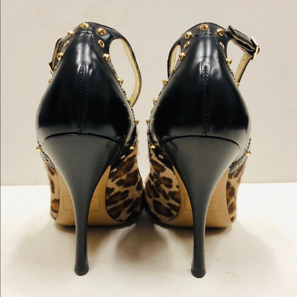 Dsquared2 Leopard Print Leather/Pony Hair Pumps - Picture 6 of 8